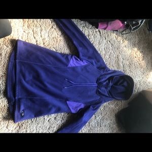 Purple, athletic, pull over hoodie